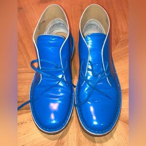 *$ALE*Mens Clark’s Originals Leather Hightop Chukka Shoe Boots Sz 7M Bright Blue